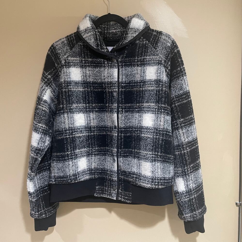 NWT woolrich Wool Blend Gentry Check Bomber